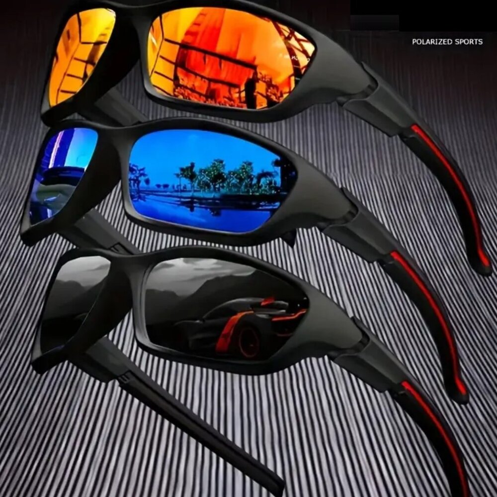 Gafas De Sol Lentes Para Humbres Nuevo‎ Polarized Sunglasses Men Wrap Around New